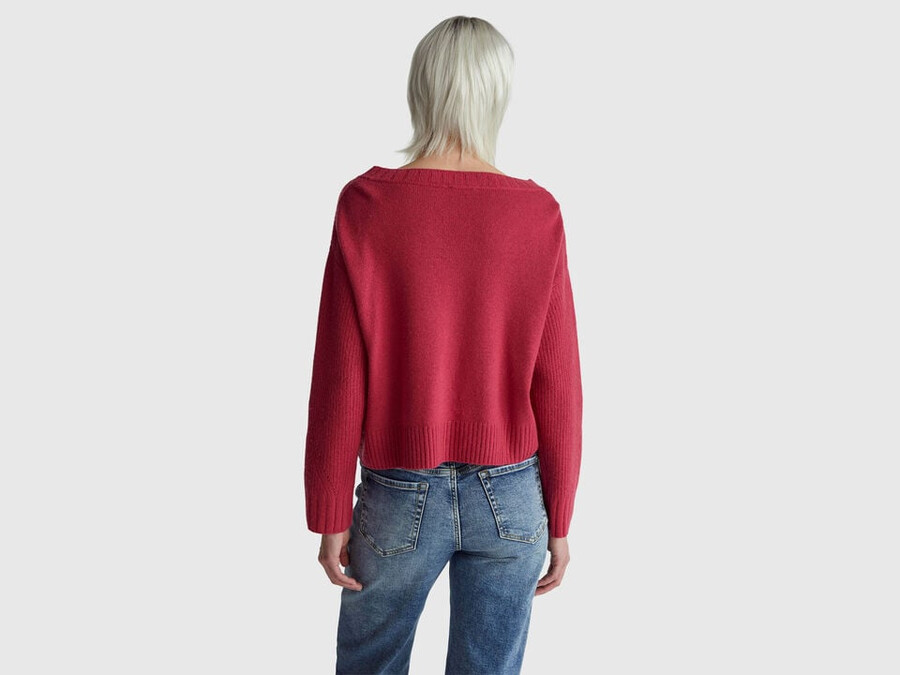 v-neck sweater in wool blend