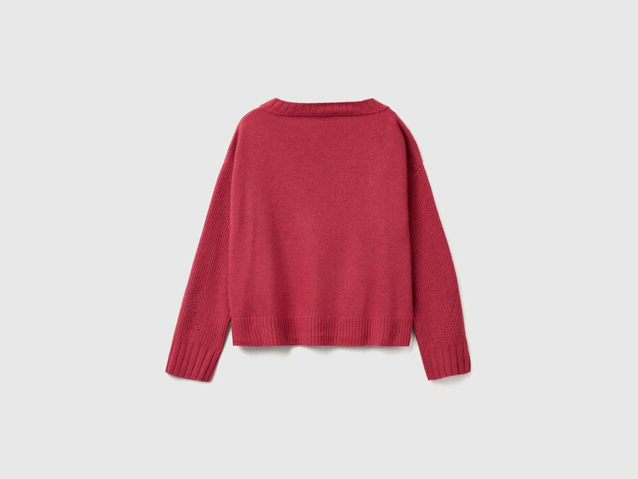 v-neck sweater in wool blend